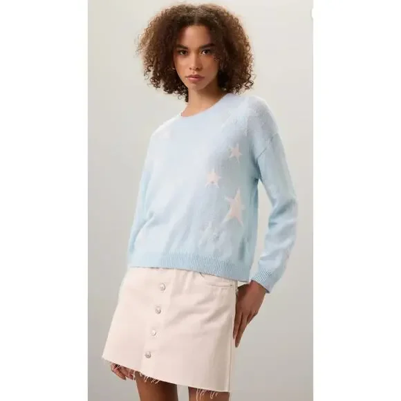 Rails Sweaters Rails Womens Perci Powder Blue Star Sweater